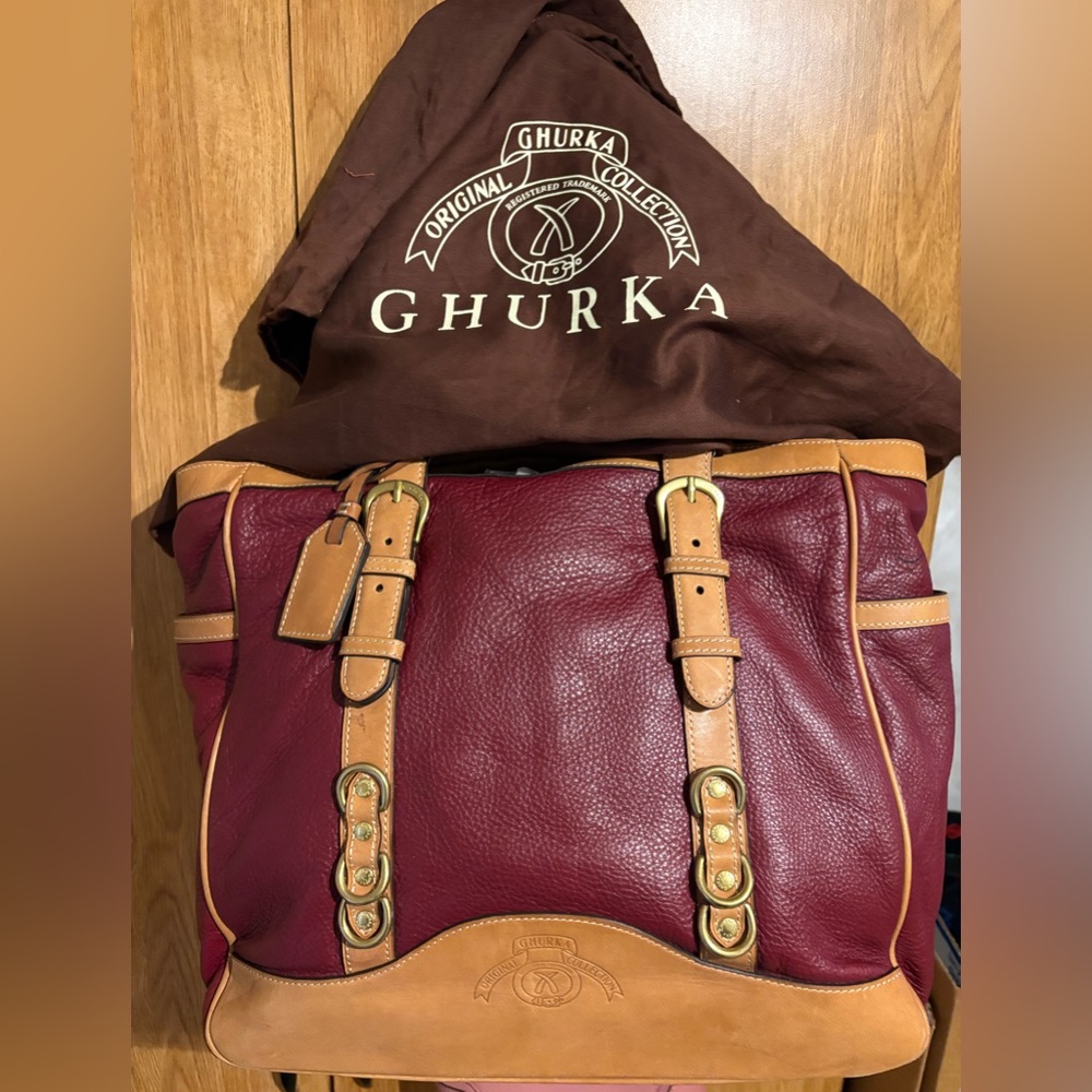 Ghurka leather laptop or tote bag
